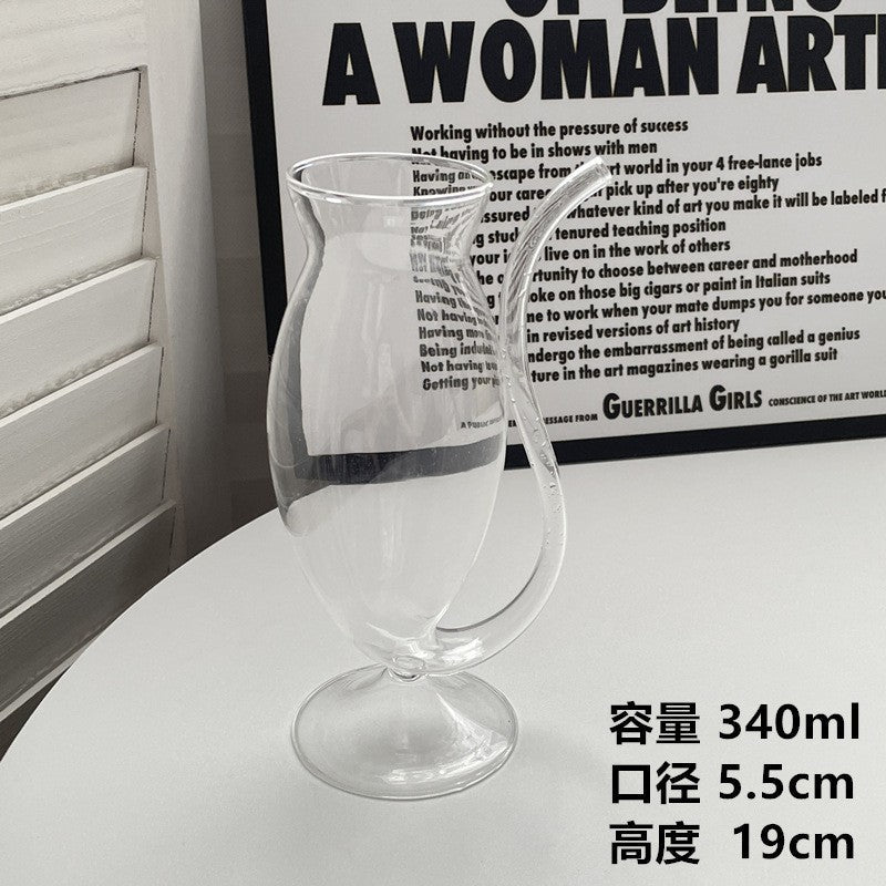 Creative Irregular Glass Cup Coffee Milk Mug Cocktail Wine Glass