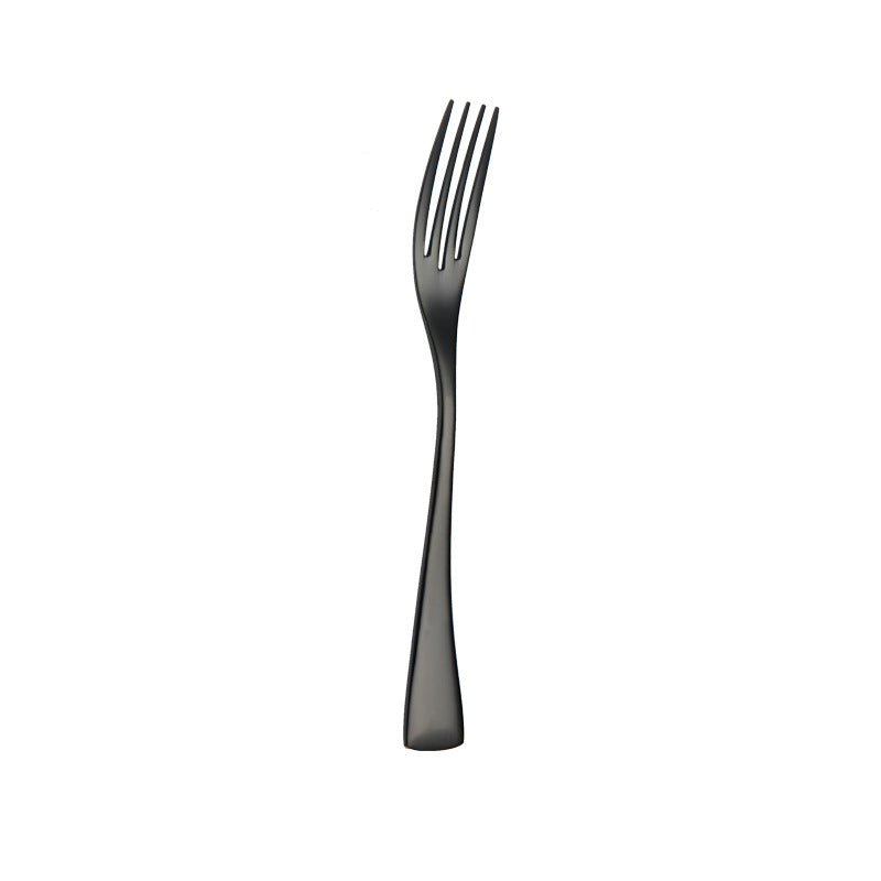 Portugal Titanium Black Stainless Steel Cutlery Set Knife Fork Spoon