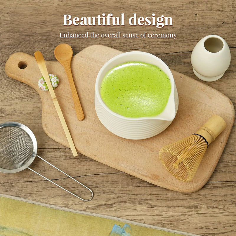 Premium 8 Piece Matcha Set Ceramic Chawan Tea Tools