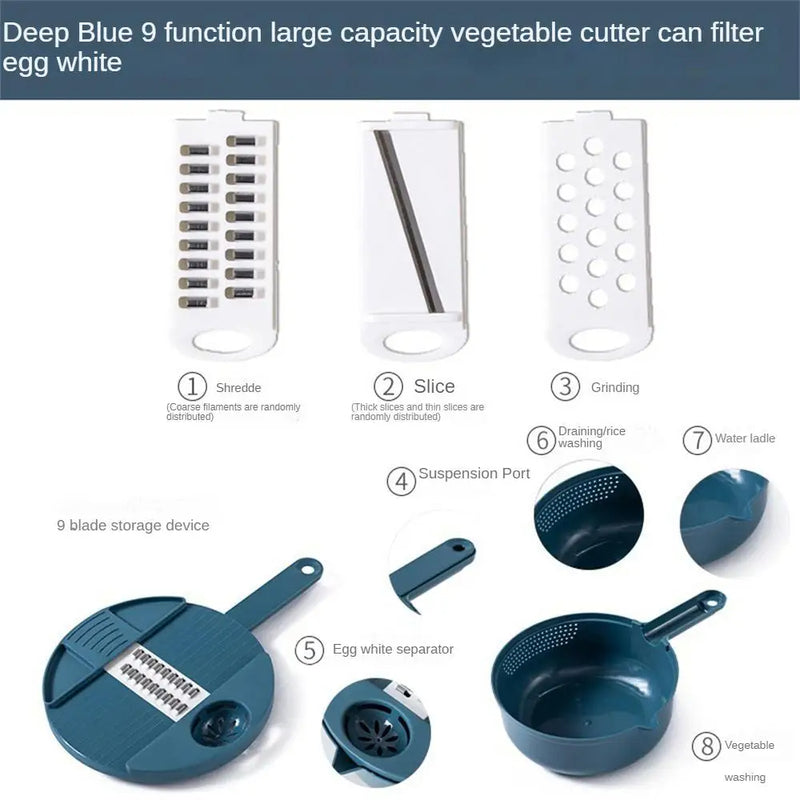 Multifunction Vegetable Cutter Potato Shredder Grater Slicer Container
