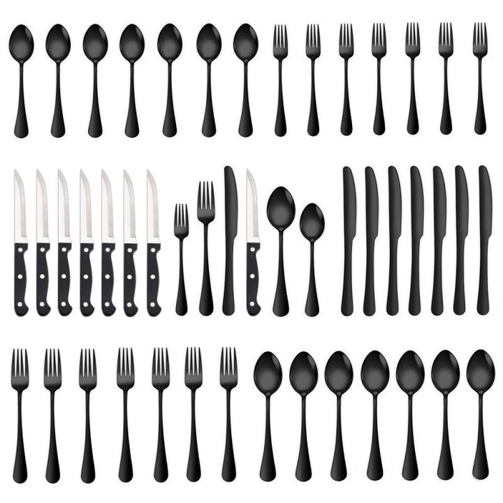 48pc Stainless Steel Cutlery Set Steak Knife Spoon Fork