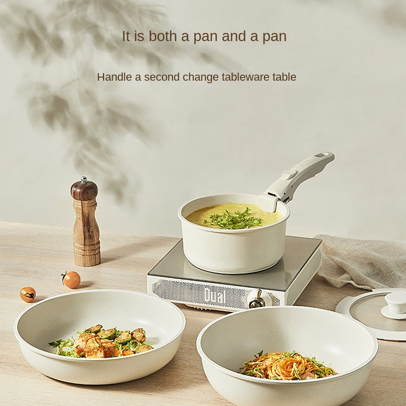 Detachable Cookware Set Nonstick Frying Pan Pot with Handle
