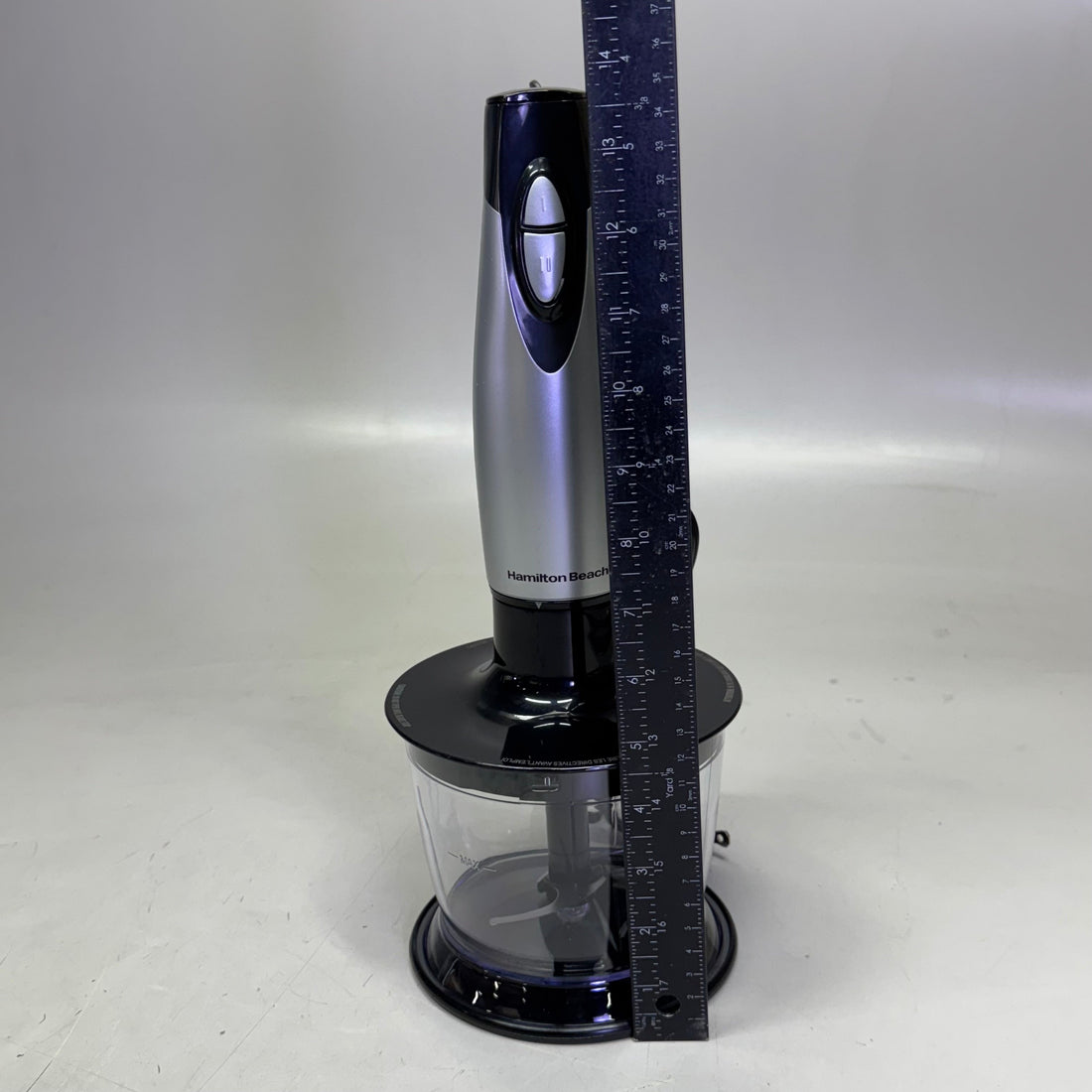 Electric Immersion Hand Blender 2 Speed 225W Grey Black
