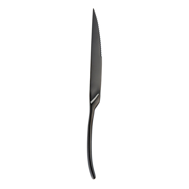 Portugal Titanium Black Stainless Steel Cutlery Set Knife Fork Spoon