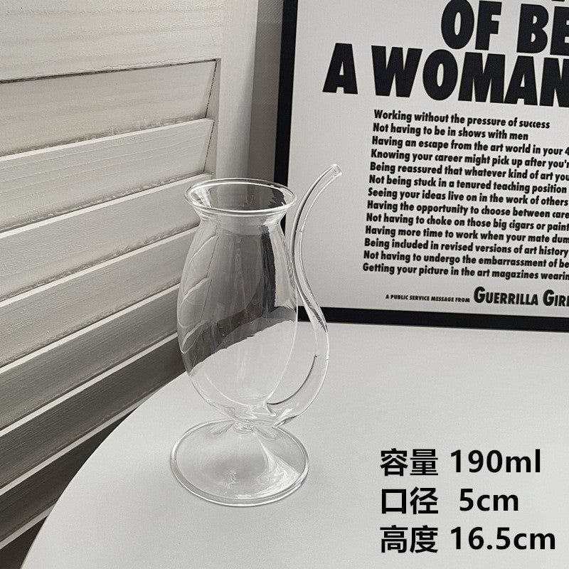 Creative Irregular Glass Cup Coffee Milk Mug Cocktail Wine Glass