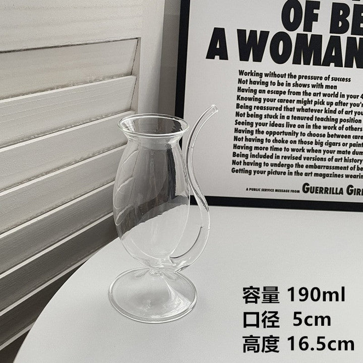 Creative Irregular Glass Cup Coffee Milk Mug Cocktail Wine Glass