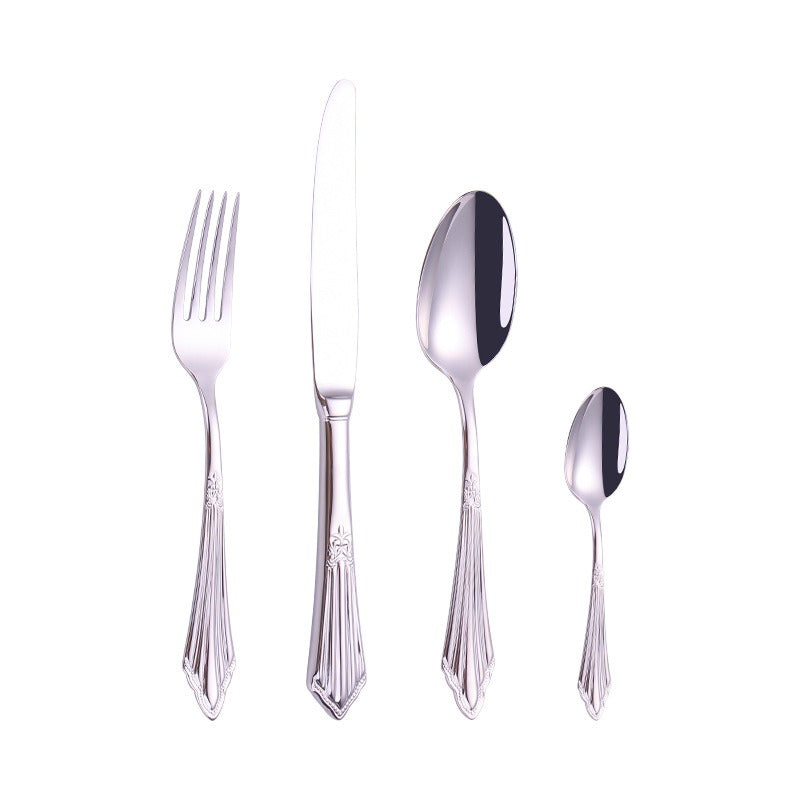 4pc 304 Stainless Steel Knife Fork Spoon Steak Cutlery Set