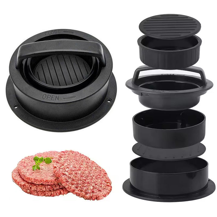 3 in 1 Manual Burger Patty Meatball Press Kitchen Gadget