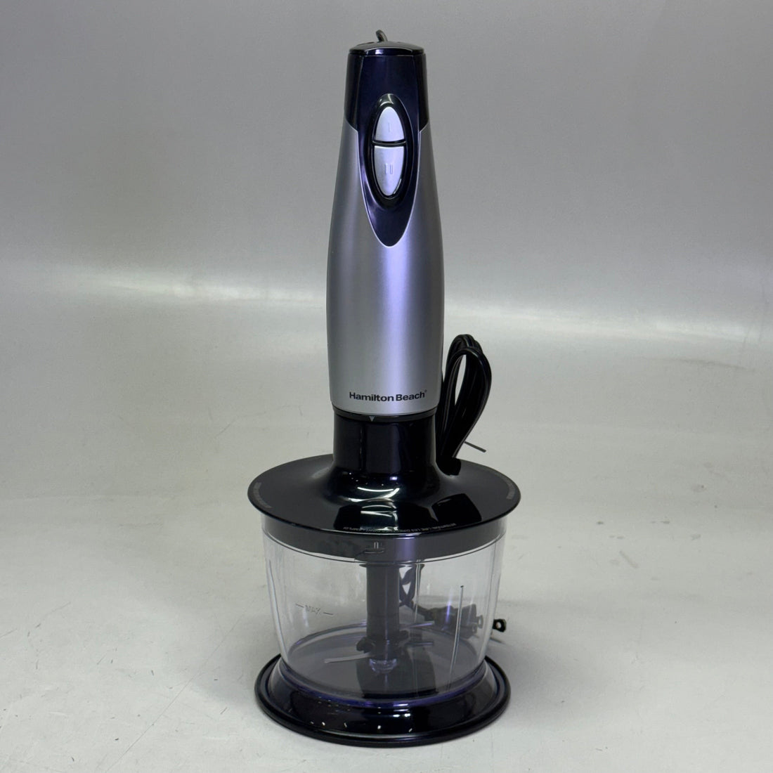 Electric Immersion Hand Blender 2 Speed 225W Grey Black