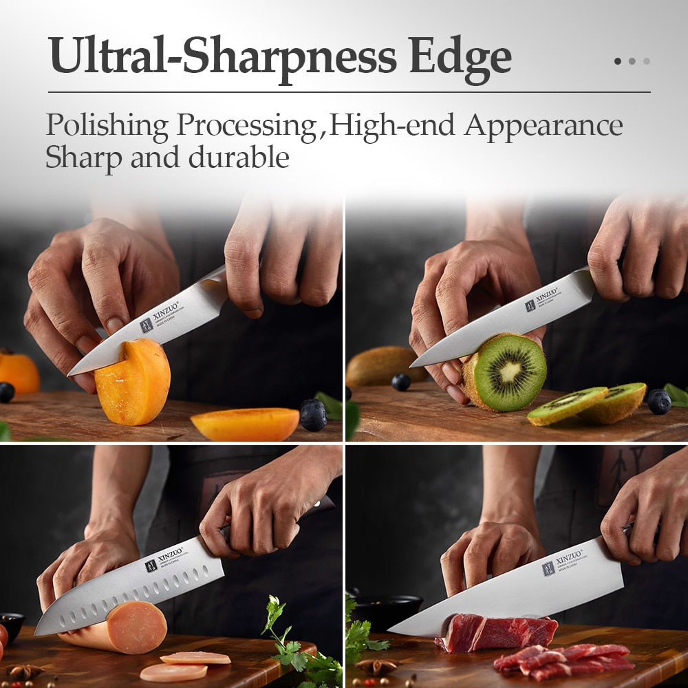 6pc High Carbon German Stainless Steel Kitchen Knife Set