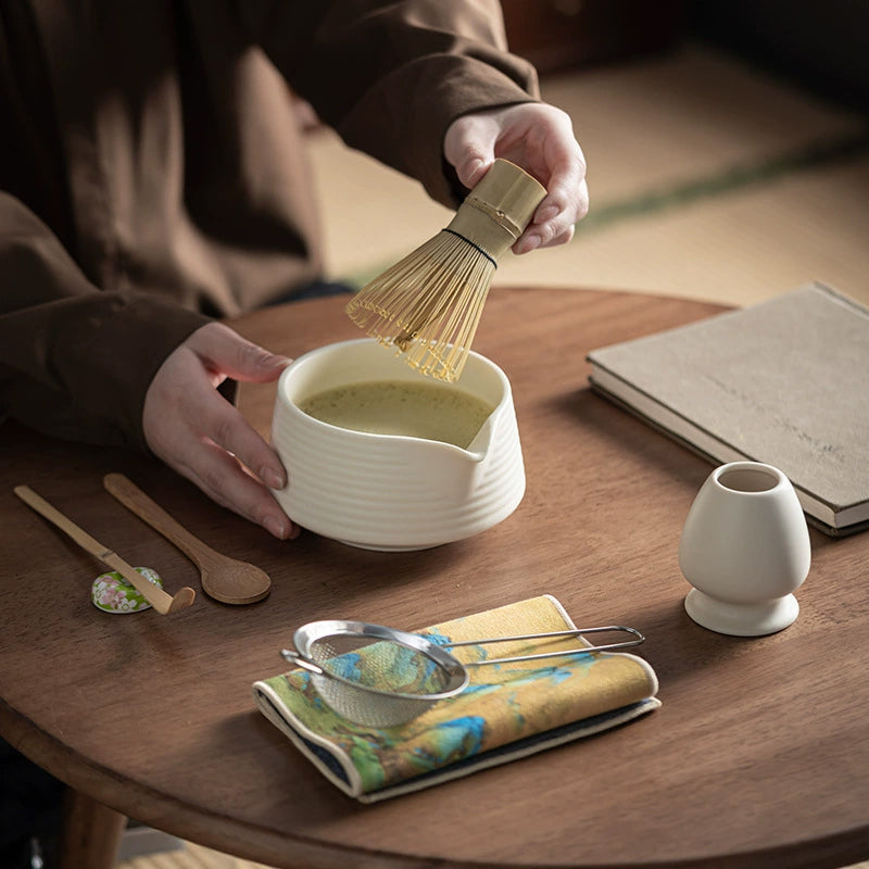 Premium 8 Piece Matcha Set Ceramic Chawan Tea Tools
