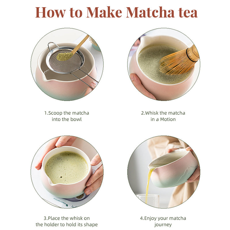 Premium 8 Piece Matcha Set Ceramic Chawan Tea Tools