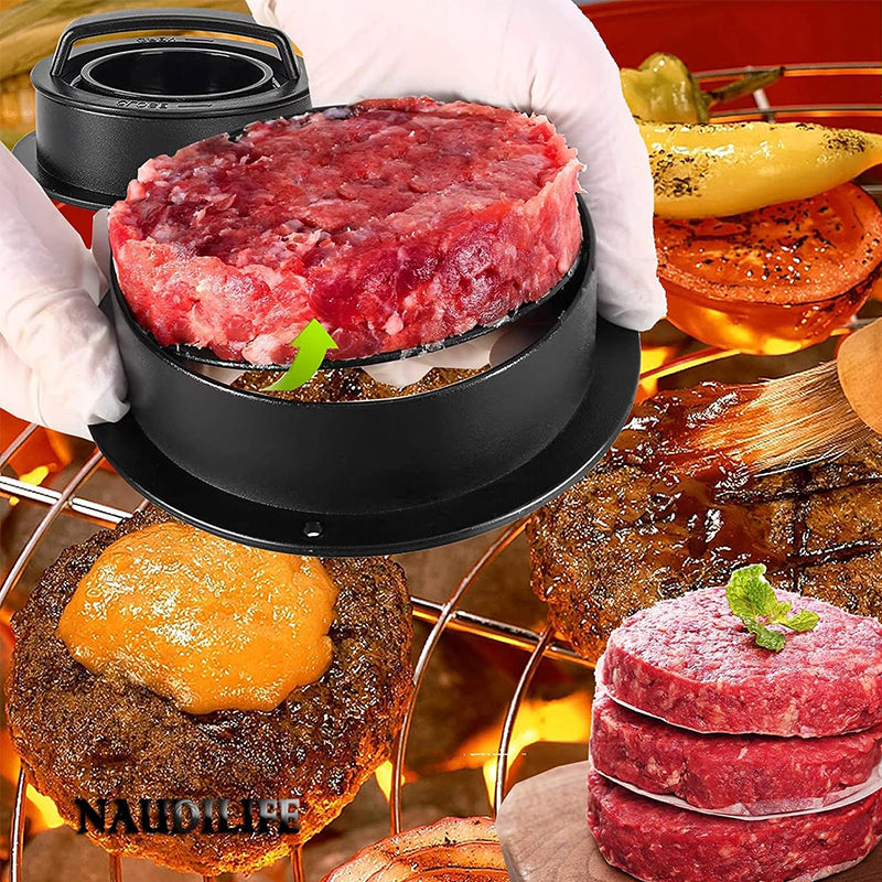 3 in 1 Manual Burger Patty Meatball Press Kitchen Gadget