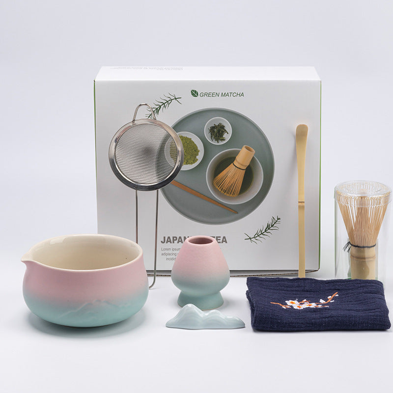 Premium 8 Piece Matcha Set Ceramic Chawan Tea Tools