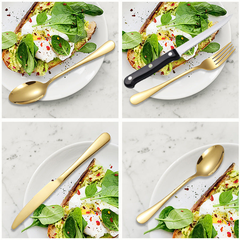 48pc Stainless Steel Cutlery Set Steak Knife Spoon Fork