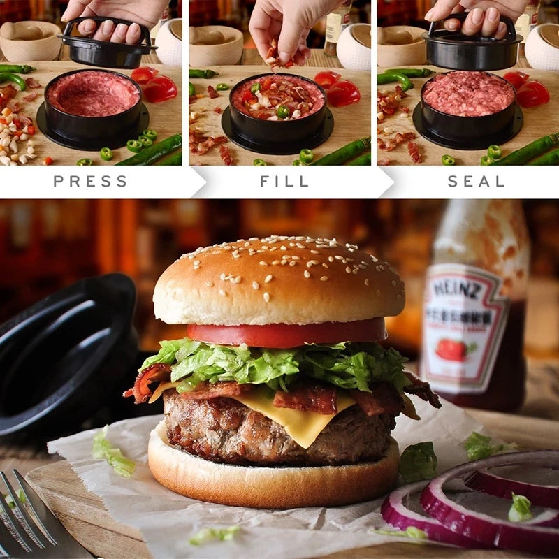 3 in 1 Manual Burger Patty Meatball Press Kitchen Gadget