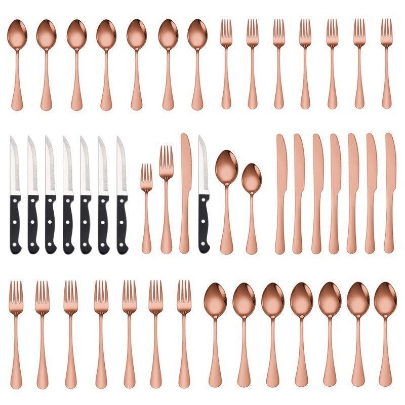 48pc Stainless Steel Cutlery Set Steak Knife Spoon Fork