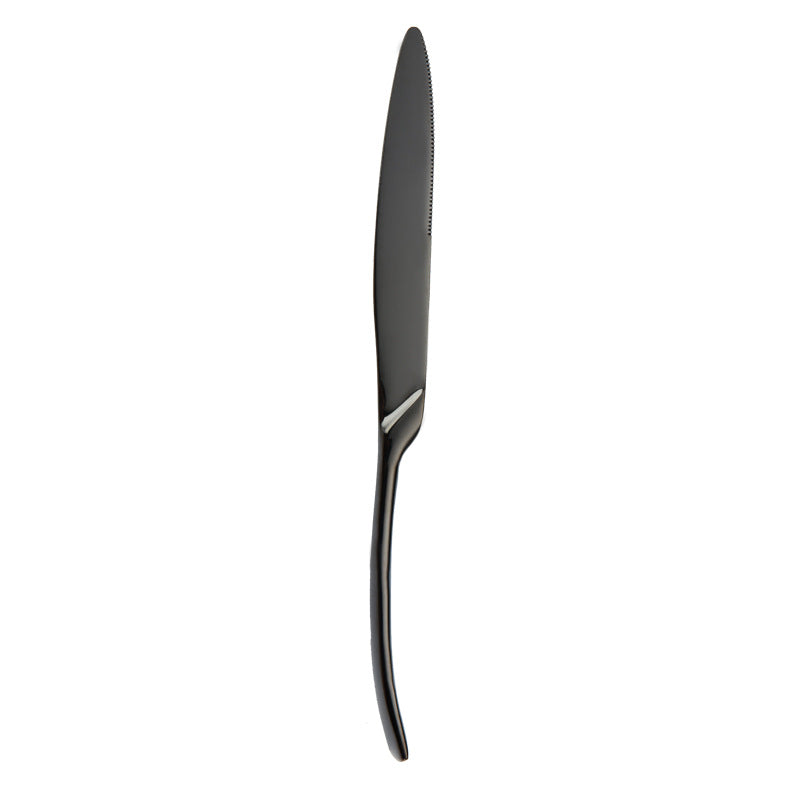Portugal Titanium Black Stainless Steel Cutlery Set Knife Fork Spoon