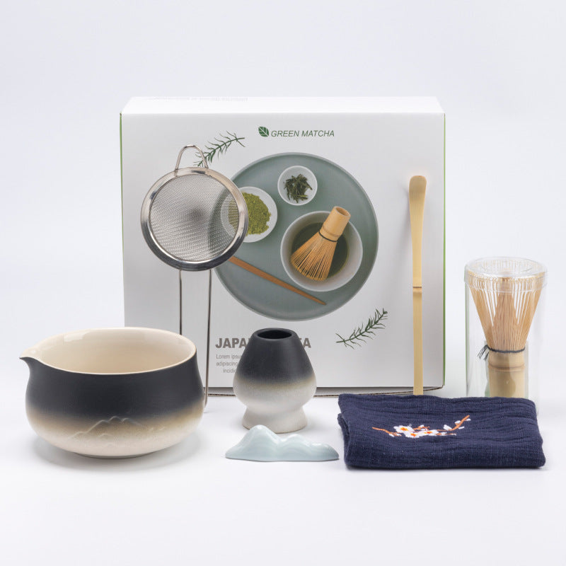 Premium 8 Piece Matcha Set Ceramic Chawan Tea Tools