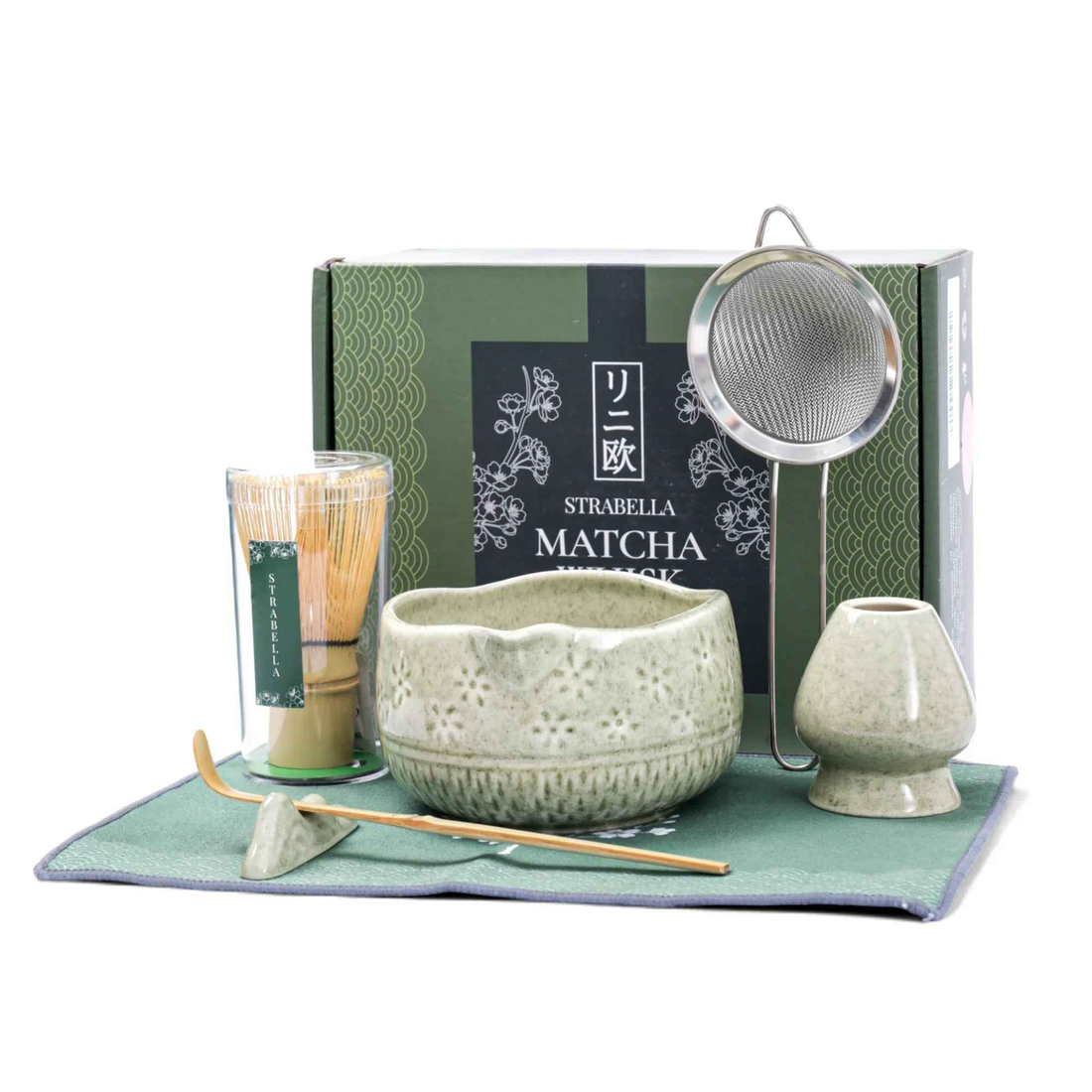 Matcha Whisk Set Bamboo Ceramic Bowl Gift Set
