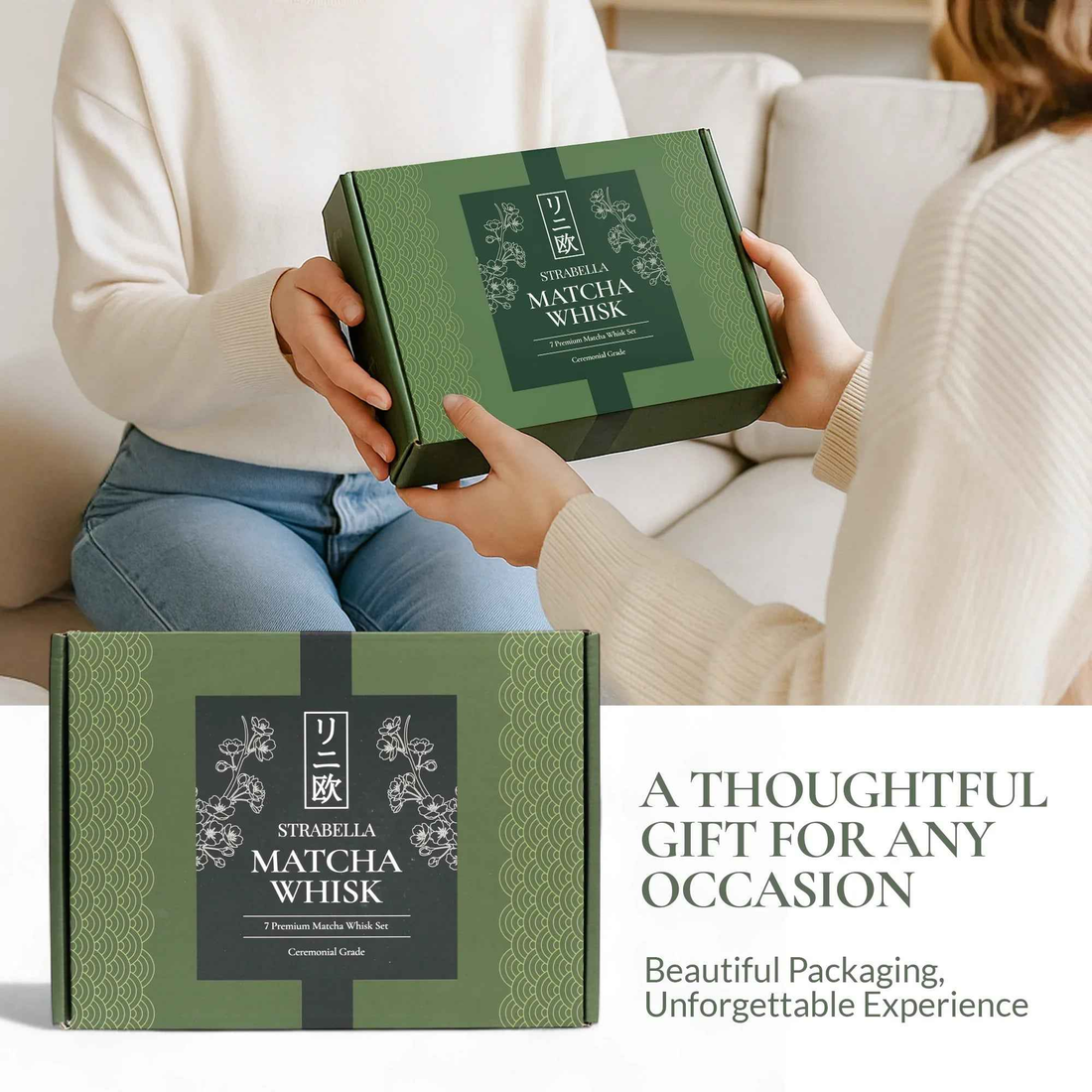 Matcha Whisk Set Bamboo Ceramic Bowl Gift Set