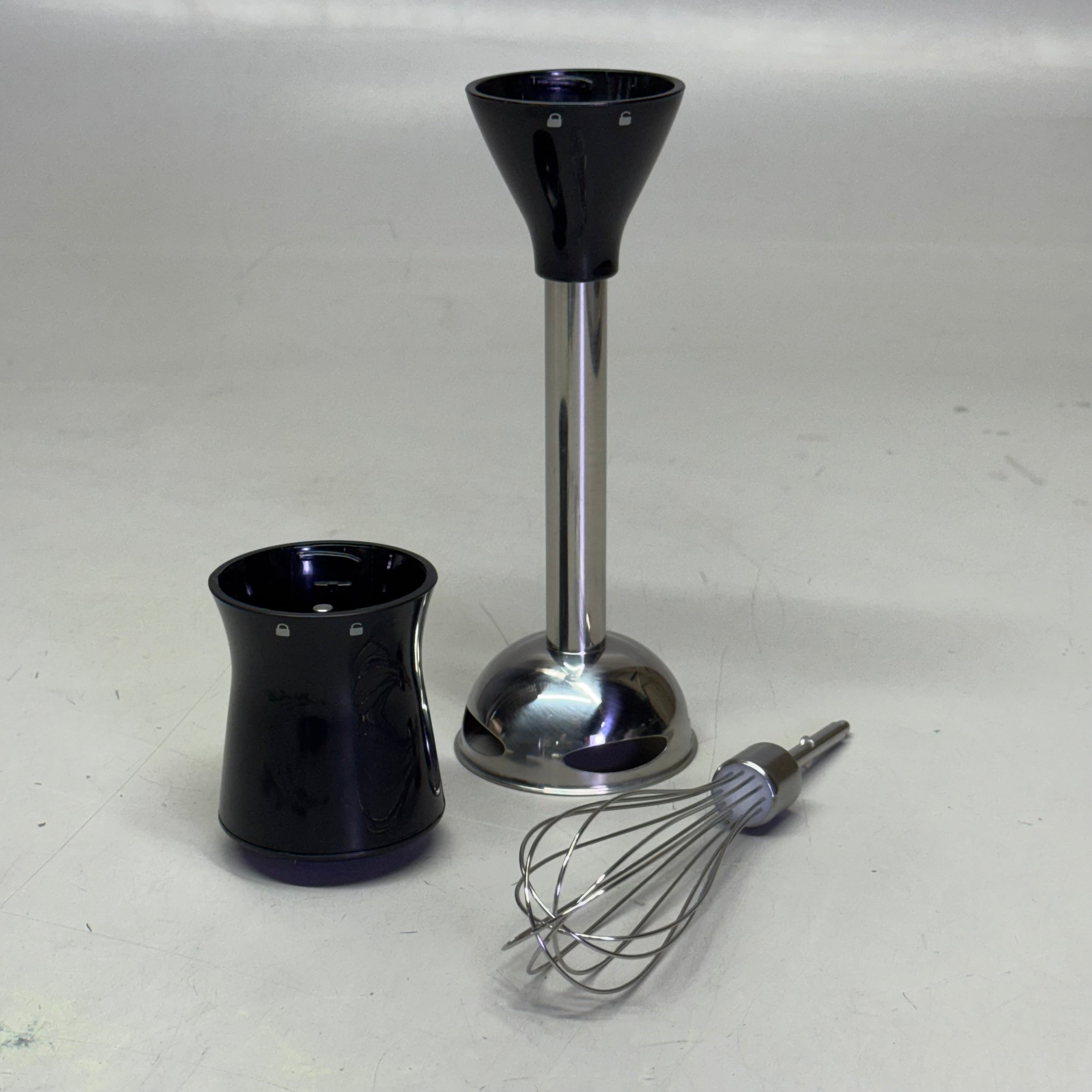 Electric Immersion Hand Blender 2 Speed 225W Grey Black