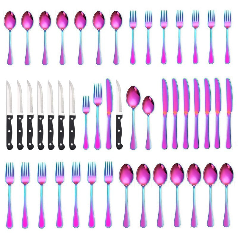 48pc Stainless Steel Cutlery Set Steak Knife Spoon Fork