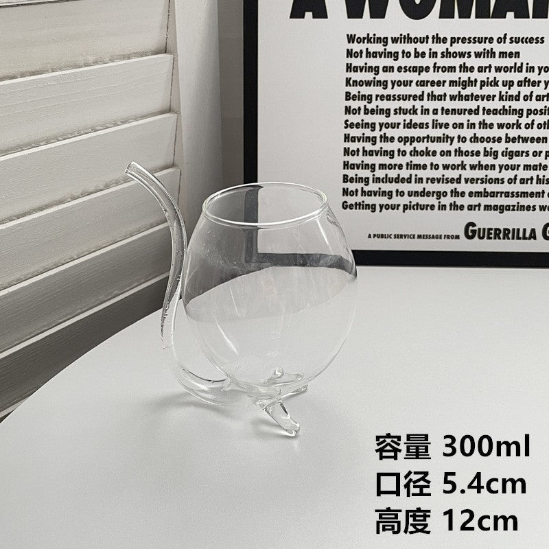 Creative Irregular Glass Cup Coffee Milk Mug Cocktail Wine Glass