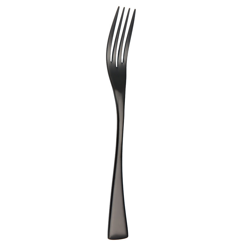 Portugal Titanium Black Stainless Steel Cutlery Set Knife Fork Spoon