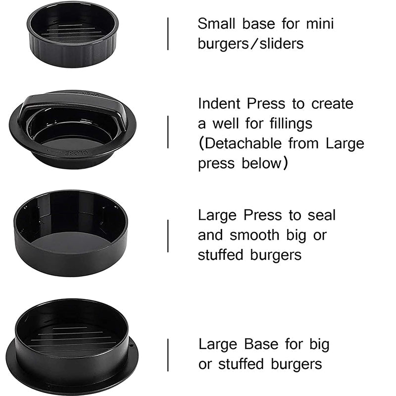 3 in 1 Manual Burger Patty Meatball Press Kitchen Gadget