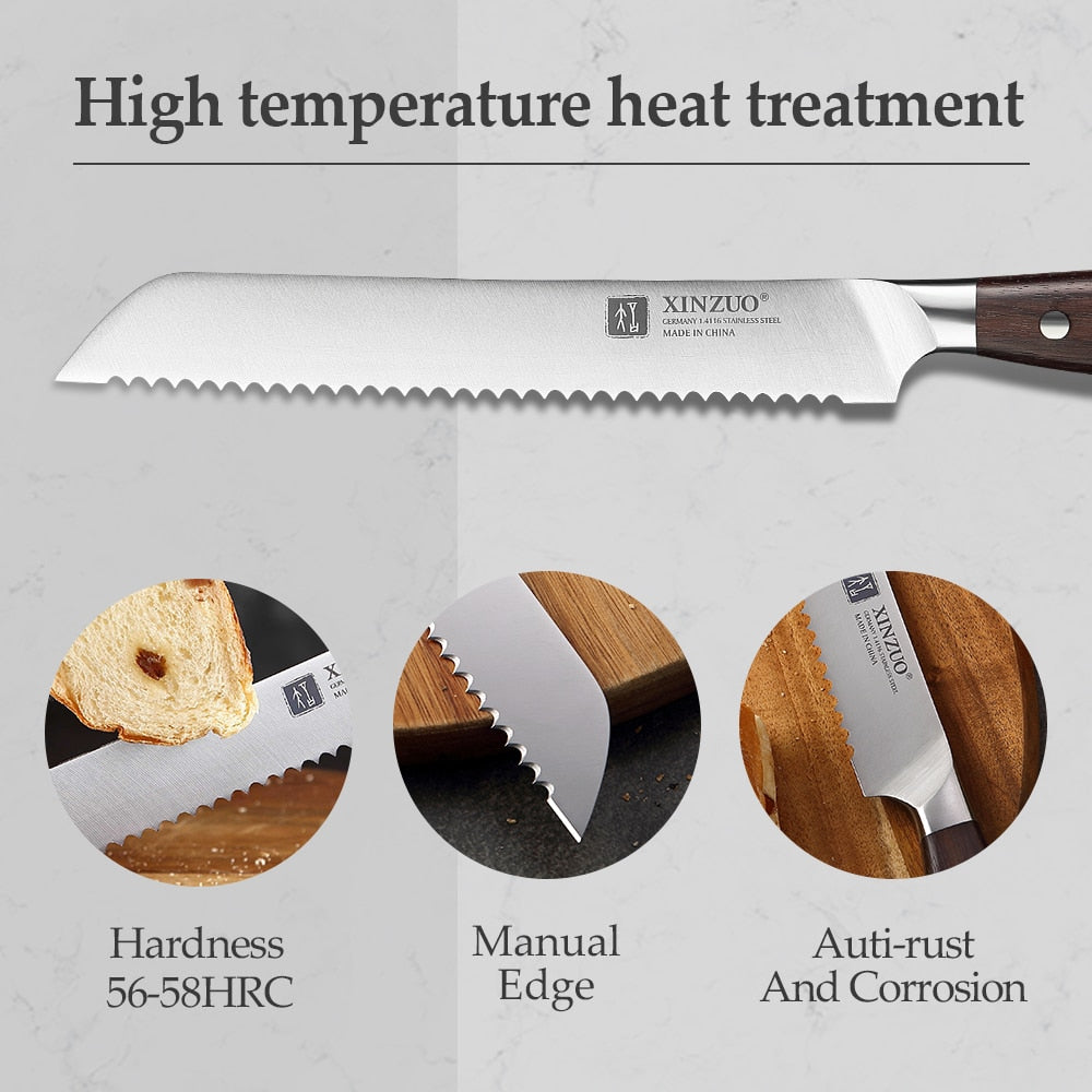 6pc High Carbon German Stainless Steel Kitchen Knife Set