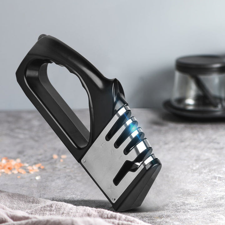 4 Stage Kitchen Knife Sharpener Portable Non Slip Base Tool