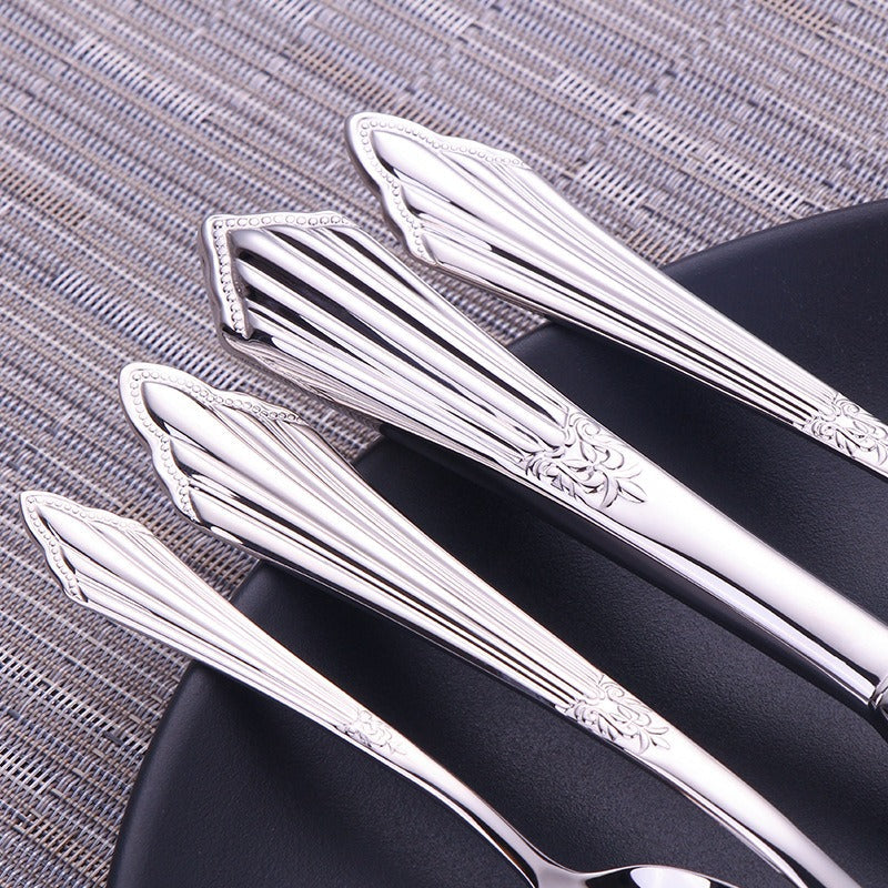 4pc 304 Stainless Steel Knife Fork Spoon Steak Cutlery Set