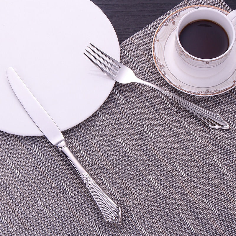 4pc 304 Stainless Steel Knife Fork Spoon Steak Cutlery Set