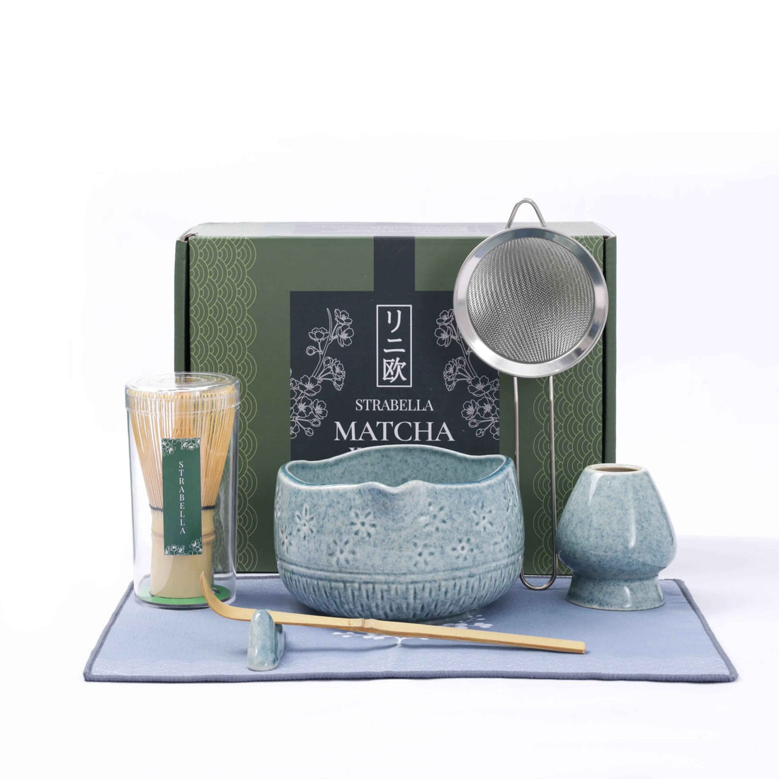 Matcha Whisk Set Bamboo Ceramic Bowl Gift Set