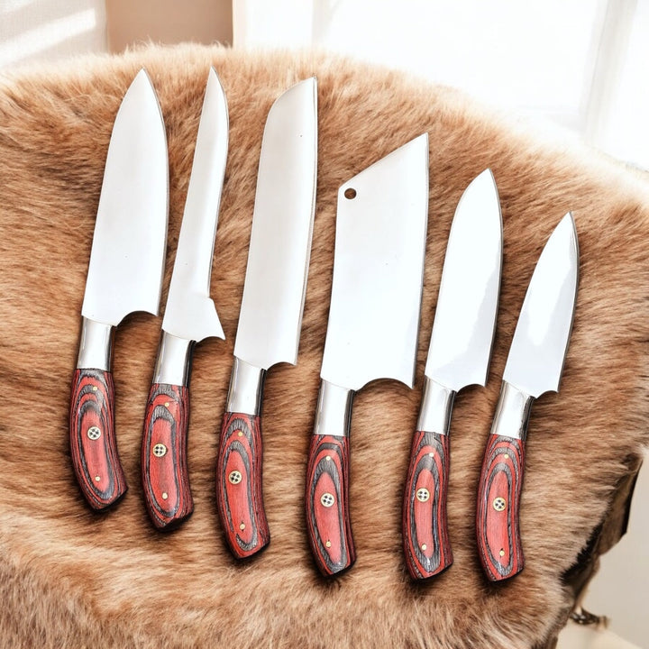 Premium Professional Chef Knife Set Stainless Steel With Leather Case