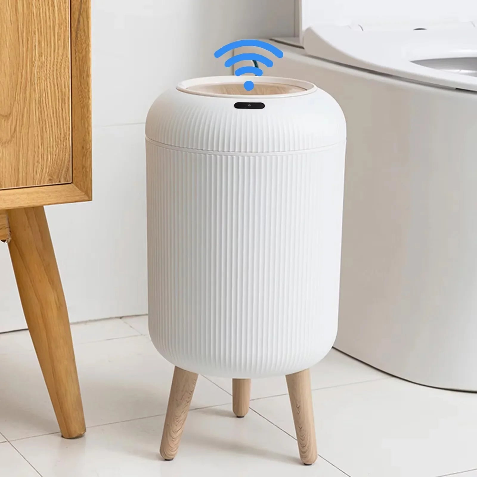 Automatic Trash Can with Lid Motion Sensor Smart Waste Bin