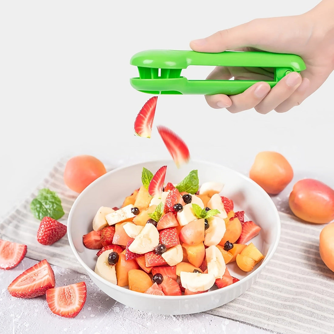 Grape Tomato Strawberry Cutter Safe Kids Kitchen Gadget Tool