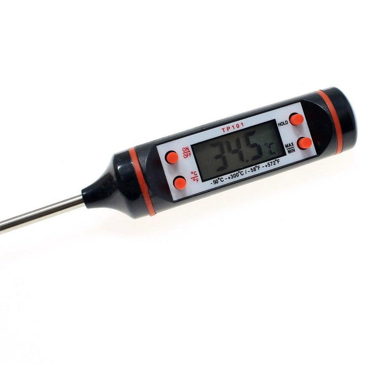 Digital Food Thermometer Stainless Steel Probe Instant Read Waterproof