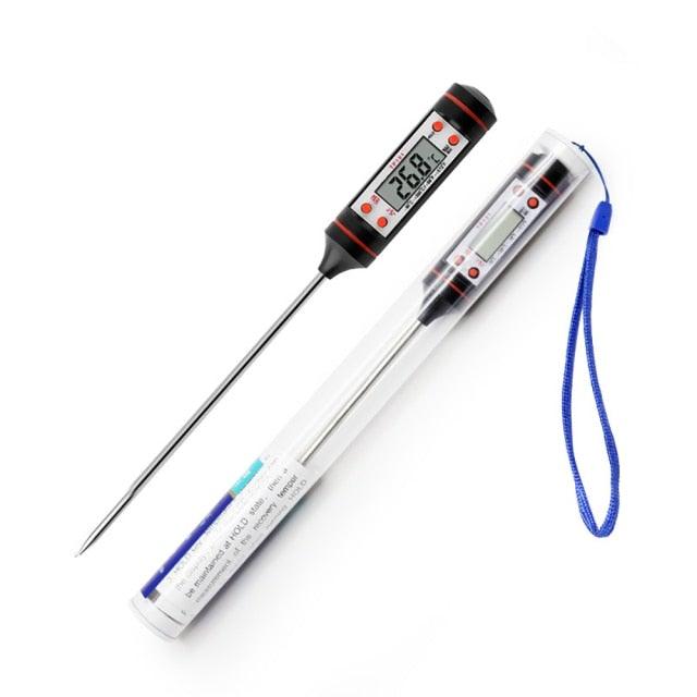 Digital Food Thermometer Stainless Steel Probe Instant Read Waterproof