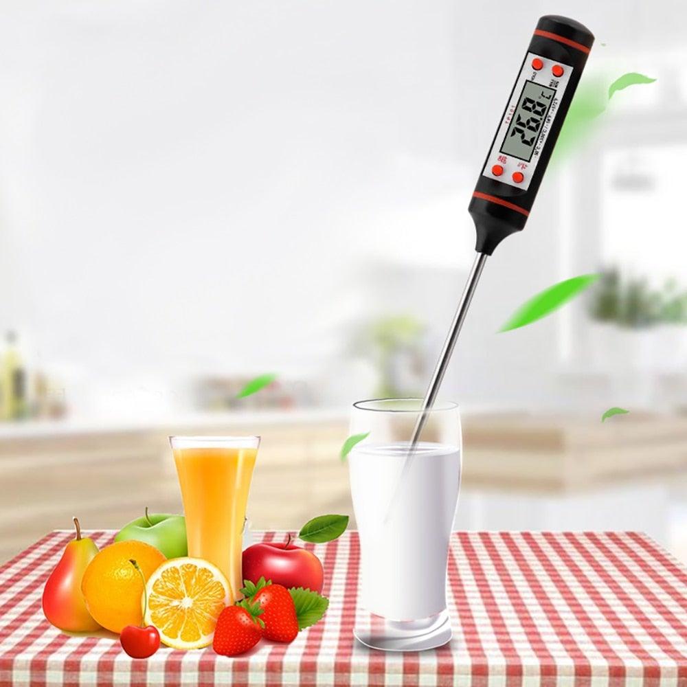 Digital Food Thermometer Stainless Steel Probe Instant Read Waterproof