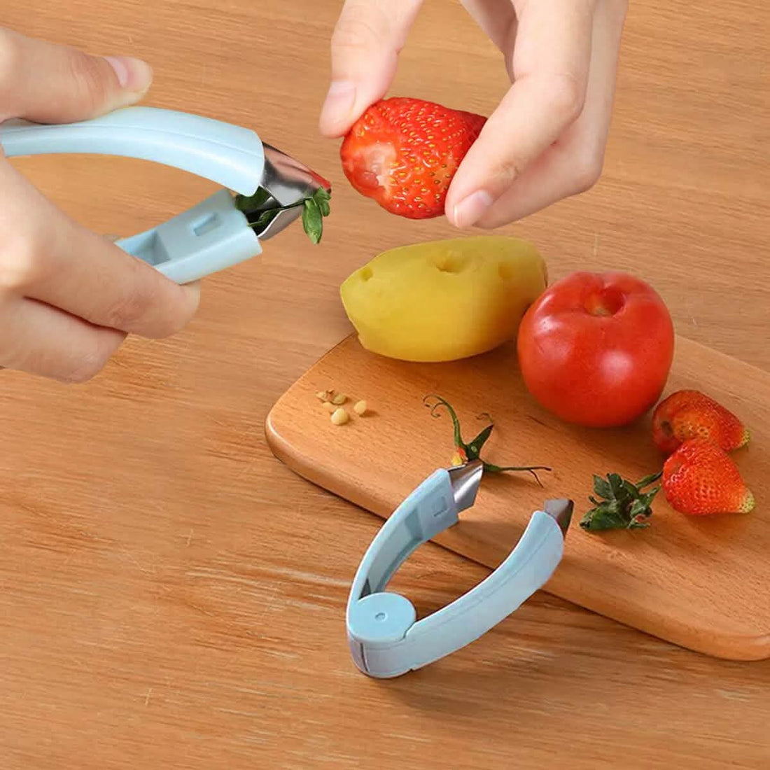 Fruit Vegetable Stem Remover Huller Corer Kitchen Tool Gadget