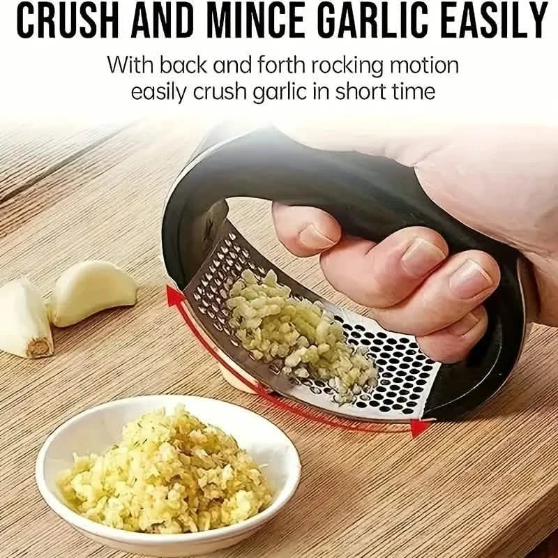 Premium Stainless Steel Garlic Rocker Press Durable Kitchen Tool