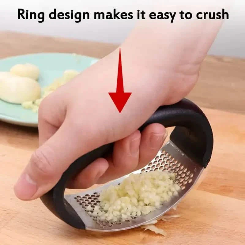Premium Stainless Steel Garlic Rocker Press Durable Kitchen Tool