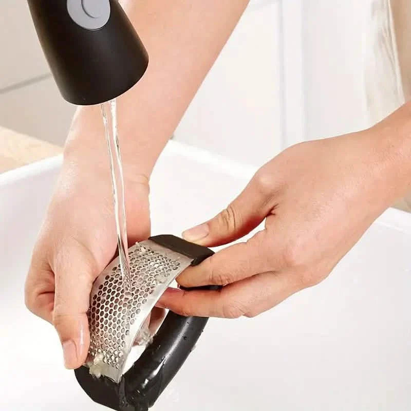 Premium Stainless Steel Garlic Rocker Press Durable Kitchen Tool