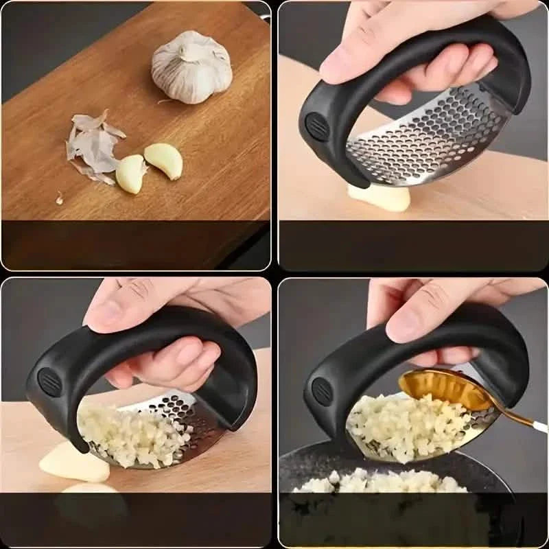 Premium Stainless Steel Garlic Rocker Press Durable Kitchen Tool
