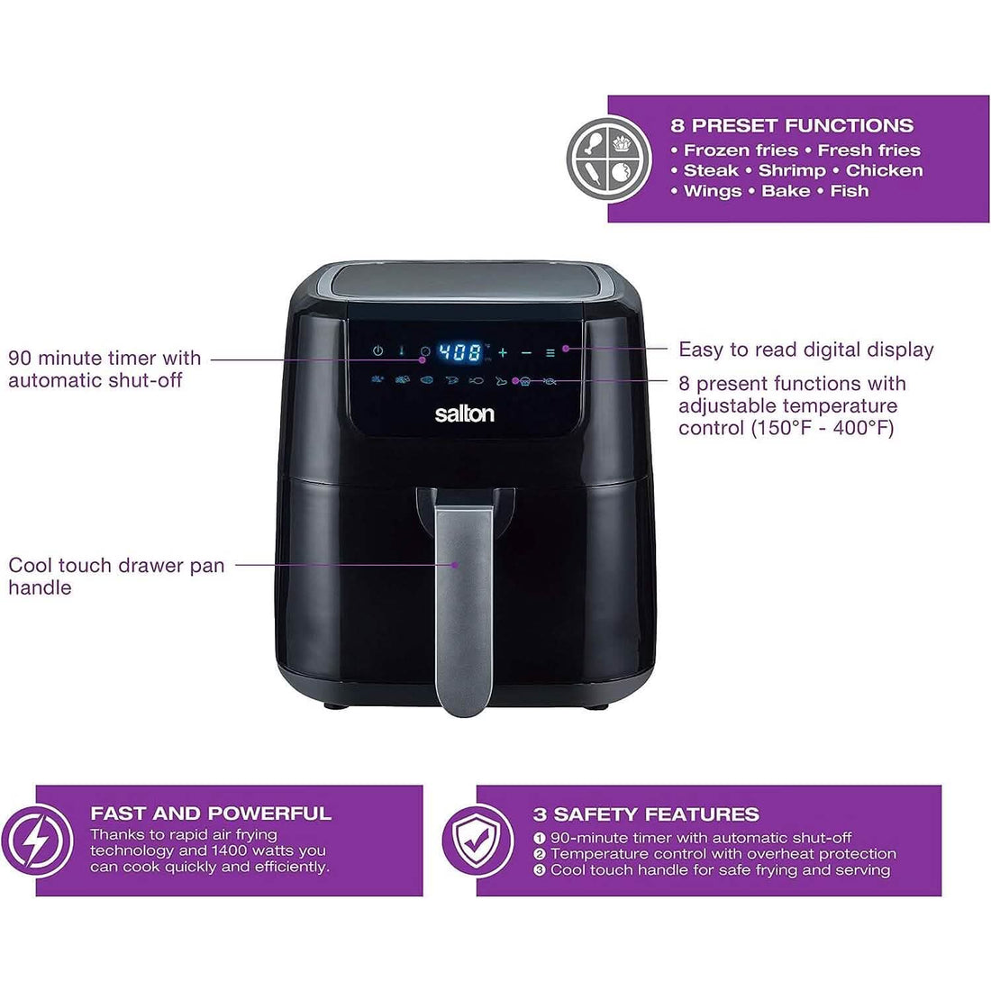 Digital Air Fryer XL 5L