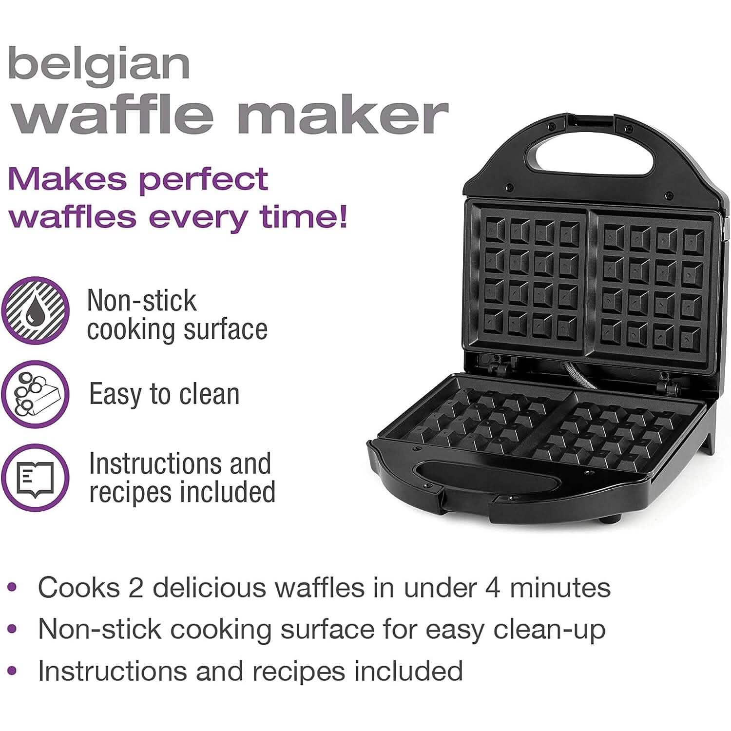 Waffle Maker - Black